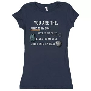 Fox 64-0964 S Women's Cotton Tee You Are The Ammo - Navy Small