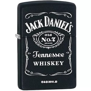 Fox 86-49281 Zippo Jack Daniel's Black Matte Lighter - Classic Design