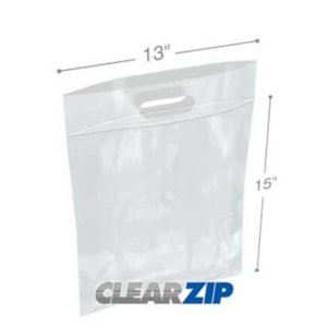 International CZD1315 Zipper Locking Handle Bags  13 X 15 3 Mil