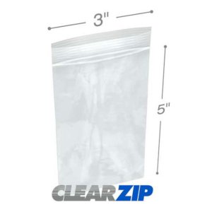 International CZ40305 Clearzip Lock Top Bags  3 X 5 4 Mil