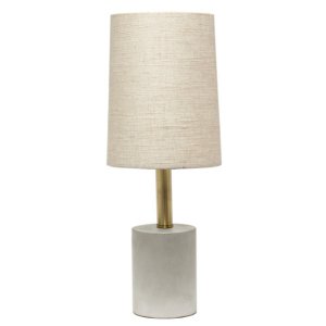 All LHT-5000-KK Lalia Home Antique Brass Concrete Table Lamp With Line