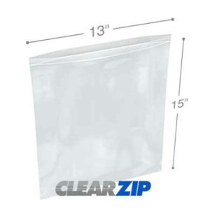 International CZ21315 Clearzip Lock Top Bags  13 X 15 2 Mil