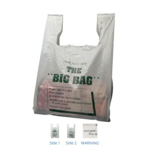 International MB-T-23TK-BIG Thank You Shopping Bags 0.65 Mil  13 X 8 X