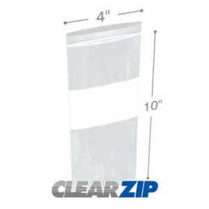 International CZW20410 Clearzip White-block  4 X 10 .002