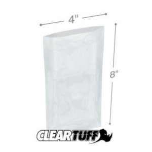 International PB20408 Flat Poly Bags  4 X 8 2 Mil