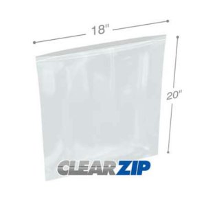 International CZ41820 Clearzip Lock Top Bags  18 X 20 4 Mil