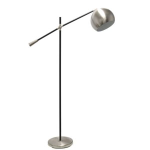 All LHF-5015-BN Lalia Home Black Matte Swivel Floor Lamp With Inner Wh