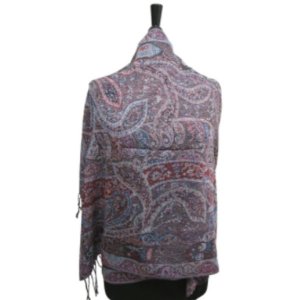 In 1022 Paisley Print Pashmina Black