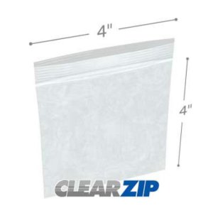 International CZPP20404 High Clarity Zipper Locking Polypropylene Bags