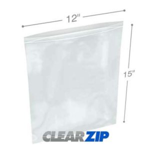 International CZ61215 Clearzip Lock Top Bags  12 X 15 6 Mil