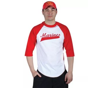 Fox 63-442 S Marines 34 Sleeve T-shirt Red - Small