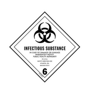 International HML439 D.o.t. Infectious Substance Label For Transportat