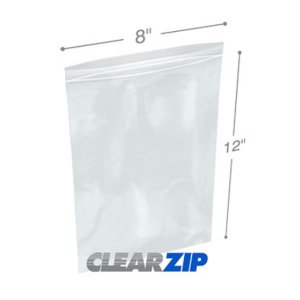 International CZ20812 Clearzip Lock Top Bags  8 X 12 2 Mil