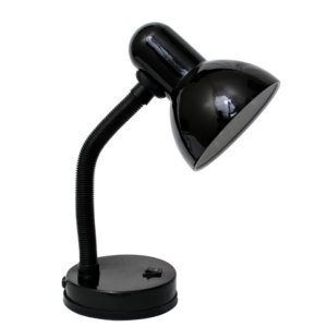 All LD1003-BLK Simple Designs Basic Metal Desk Lamp With Flexible Hose