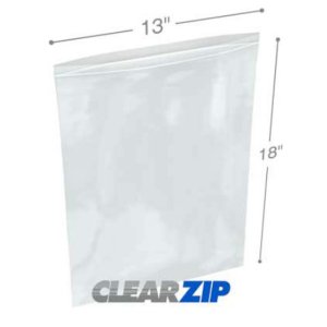 International CZ61318 Clearzip Lock Top Bags  13 X 18 6 Mil