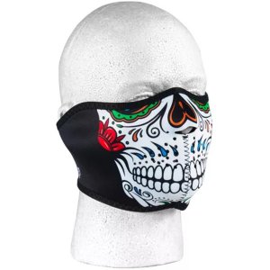 Fox 72-6002 Neoprene Thermal Half Mask - Muerte Skull