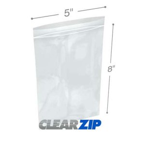 International CZ20508 Clearzip Lock Top Bags  5 X 8 2 Mil