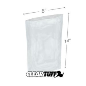 International PB10814 Flat Poly Bags  8 X 14 1.25 Mil