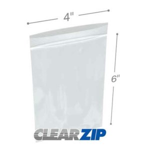 International CZ20406 Clearzip Lock Top Bags  4 X 6 2 Mil