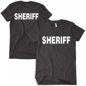 Fox 64-613 XXXL Sheriff T-shirt, Black - 3xl