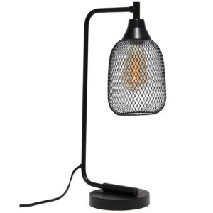 All LHD-2000-BK Lalia Home Industrial Mesh Desk Lamp, Matte Black