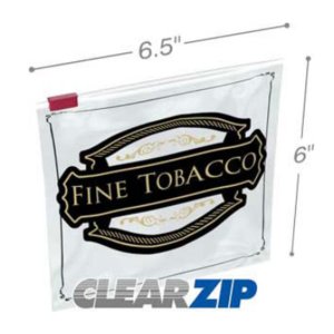 International CZGS40606 Slider Lock Tobacco Bags  6.5 X 6 4 Mil