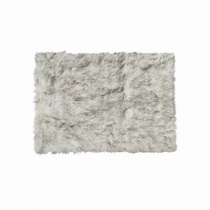 Homeroots.co 317180 60 X 96 Gradient Gray Sheepskin - Rugthrow