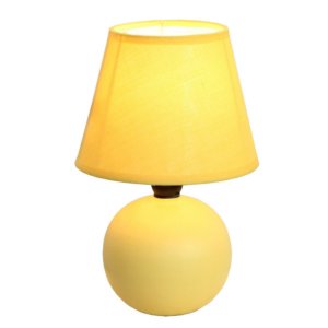 All LT2008-YLW Simple Designs  Mini Ceramic Globe Table Lamp