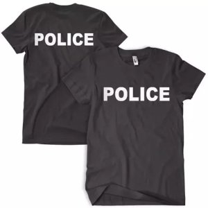 Fox 64-60 4XL Police T-shirt, Black - 4xl