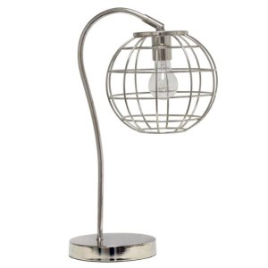 All LHT-5061-CH Lalia Home Arched Metal Cage Table Lamp, Chrome