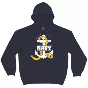 Fox 64-862 XXL Men's Hooded Sweatshirt- Navynavy Logo 2xl