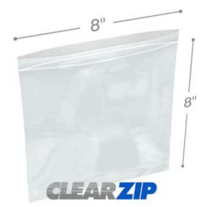 International CZ40808 Clearzip Lock Top Bags  8 X 8 4 Mil