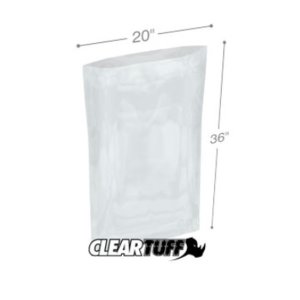 International PB22036 Flat Poly Bags  20 X 36 2 Mil