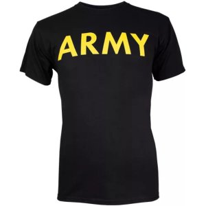 Fox 64-619 XL Army Black T-shirt Yellow Imprint - Xl