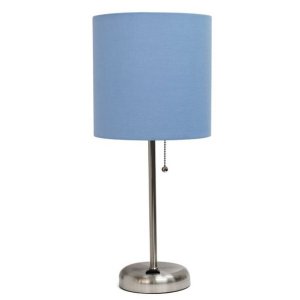 All LT2024-BLU Limelights Stick Lamp With Charging Outlet And Fabric S