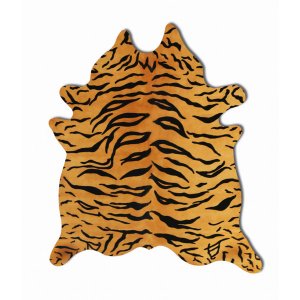 Homeroots.co 316722 72 X 84 Tiger Chocolate On Natural, Cowhide - Rug