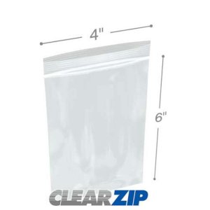 International CZ1250406 Clearzip Lock Top Bags  4 X 6 1.25 Mil