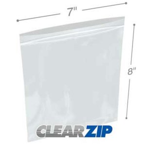 International CZ20708 Clearzip Lock Top Bags  7 X 8 2 Mil