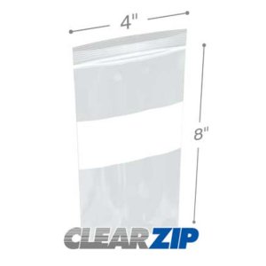 International CZW20408 Clearzip White-block  4 X 8 .002