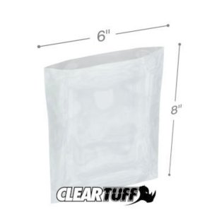 International PB00608 Flat Poly Bags  6 X 8 1 Mil