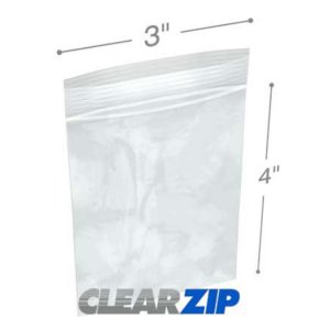 International CZ60304 Clearzip Lock Bags  3 X 4 .006