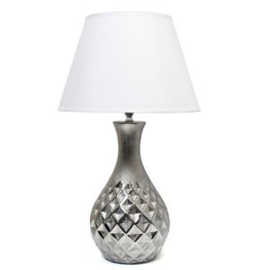 All LT2041-MSV Elegant Designs Juliet Ceramic Table Lamp With Metallic