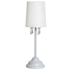 All LT3018-WHT Simple Designs 		Table Lamp With Fabric Shade And Hangi