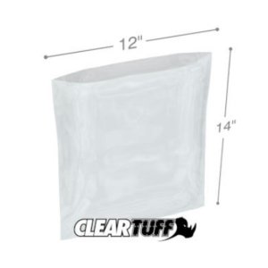 International PB11214 Flat Poly Bags  12 X 14 1.25 Mil