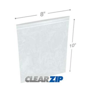 International CZPP20810 High Clarity Zipper Locking Polypropylene Bags