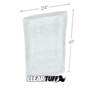 International PB12440 Flat Poly Bags  24 X 40 1.25 Mil