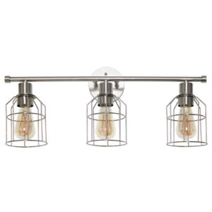 All LHV-1000-BN Lalia Home 3 Light Industrial Wired Vanity Light, Brus