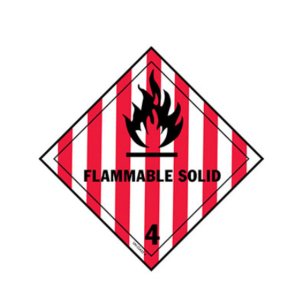 International HML407 D.o.t. Flammable Solid Label For Hazardous Materi