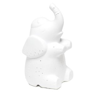 All LT3337-WHT Simple Designs Porcelain Elephant Shaped Table Lamp