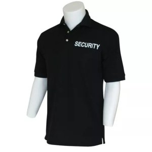 Fox 65-07 4XL Pique Polo Shirt Security , Black 2 Imprints 4xl